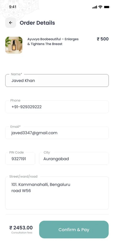 Ayuvya app — screen 30.