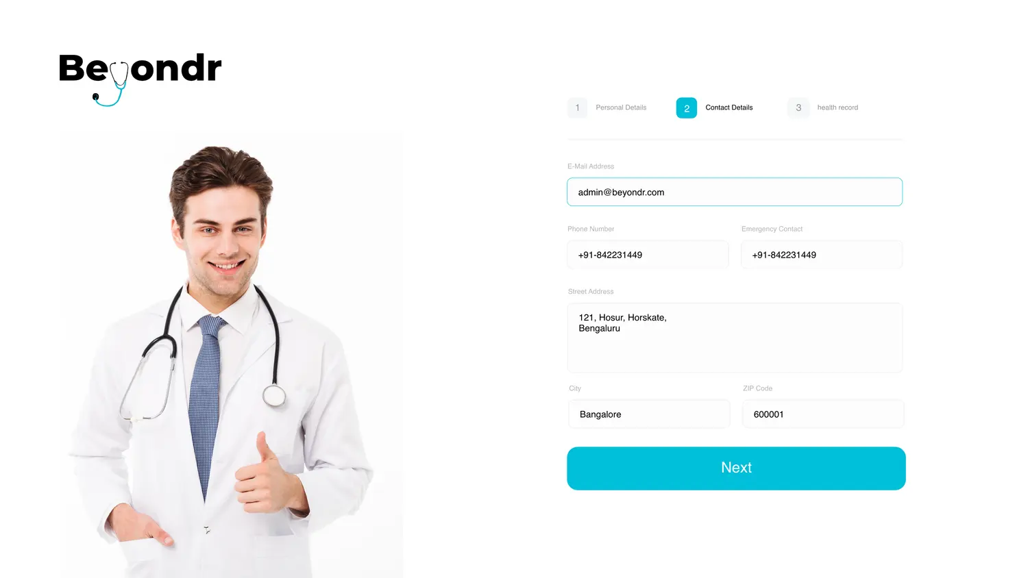 Beyondr web platform — screen 7.