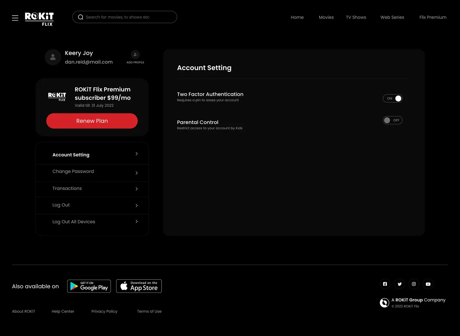 ROKiT Flix web — screen 28.