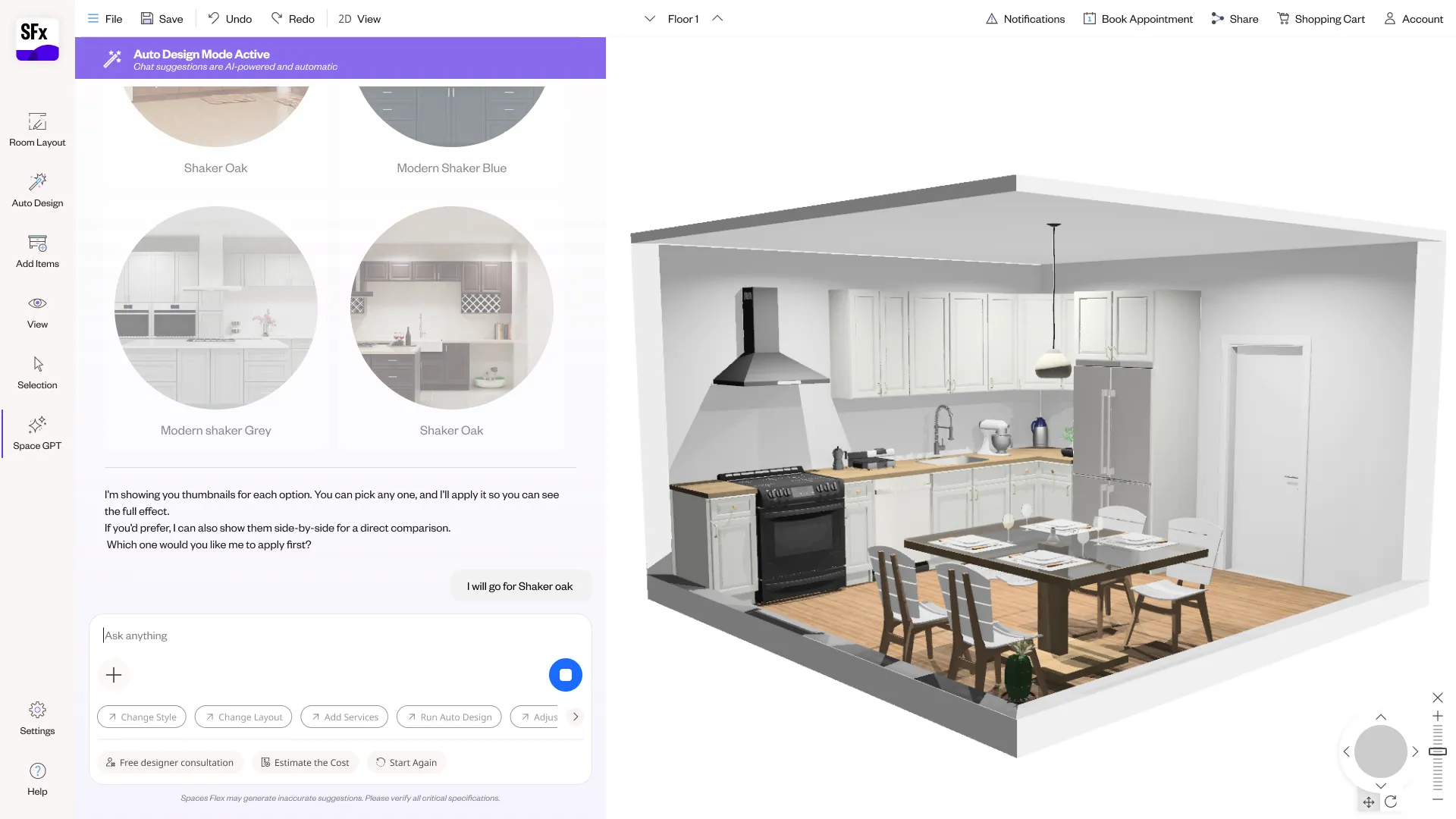Spaces Flex NLP planner — screen 12.