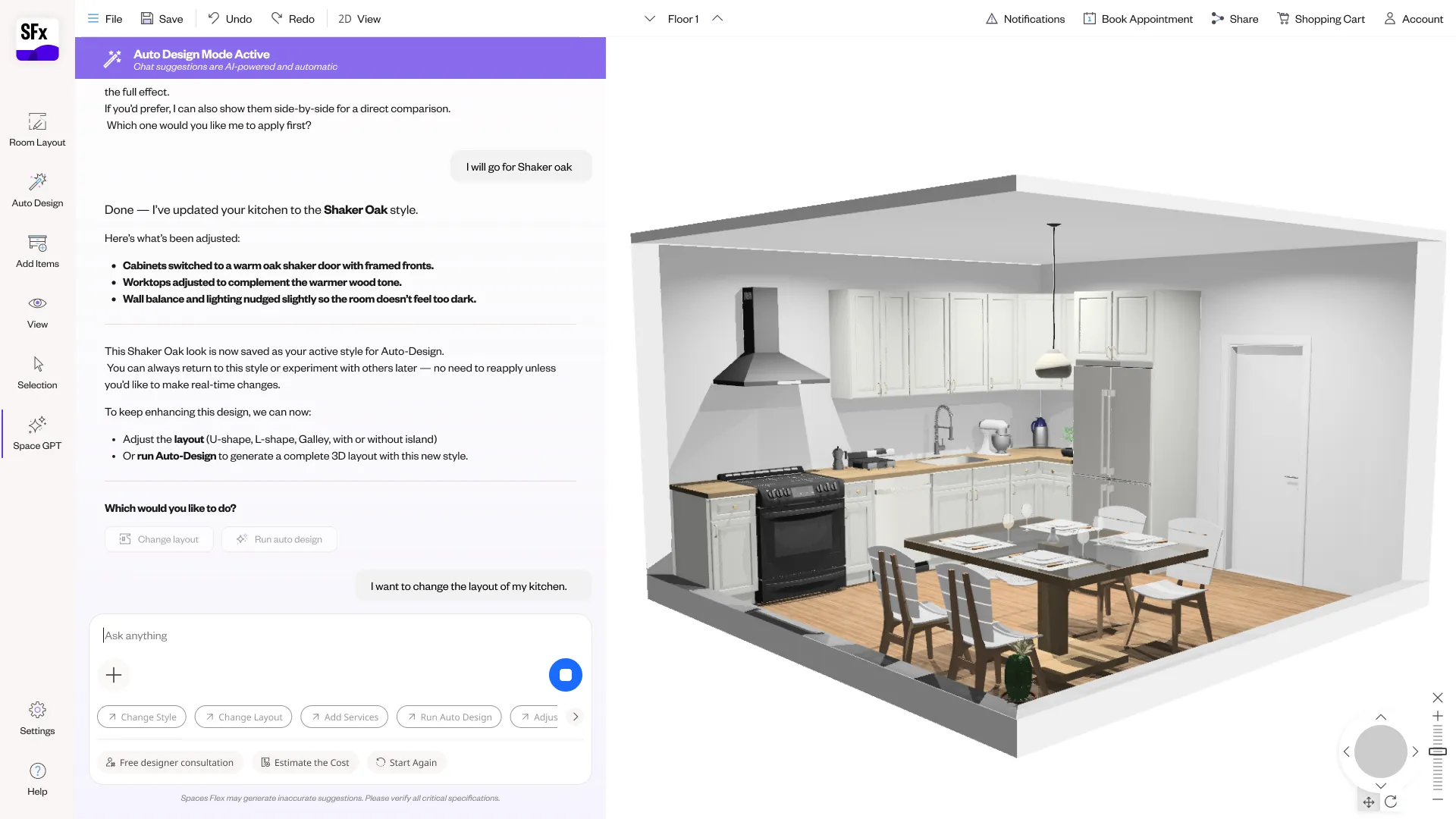 Spaces Flex NLP planner — screen 16.