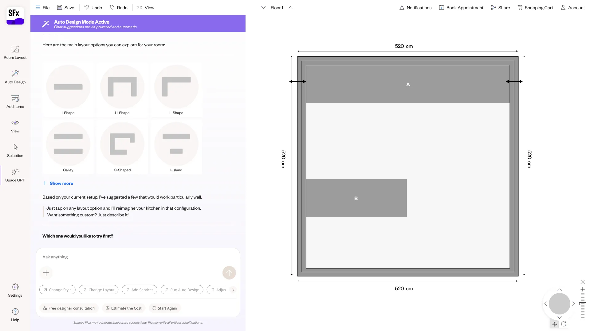 Spaces Flex NLP planner — screen 18.