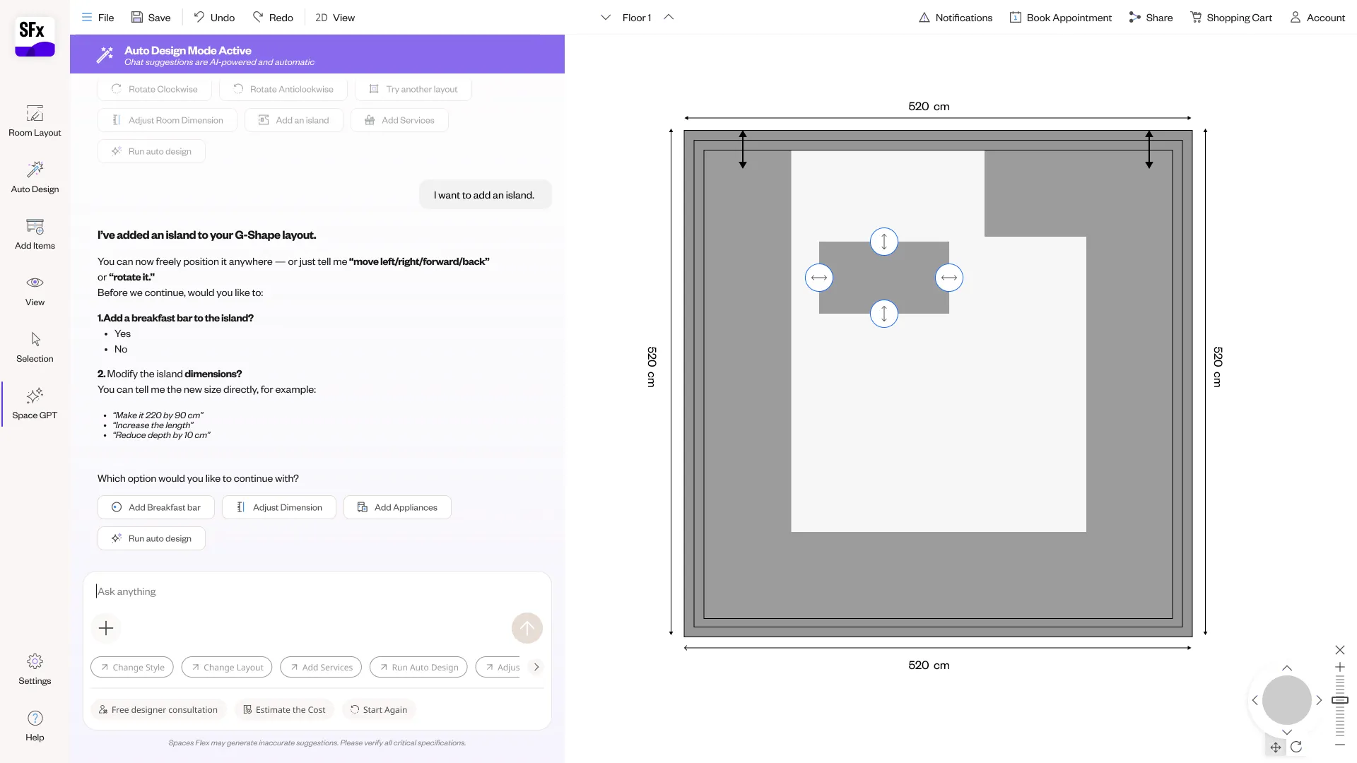 Spaces Flex NLP planner — screen 26.