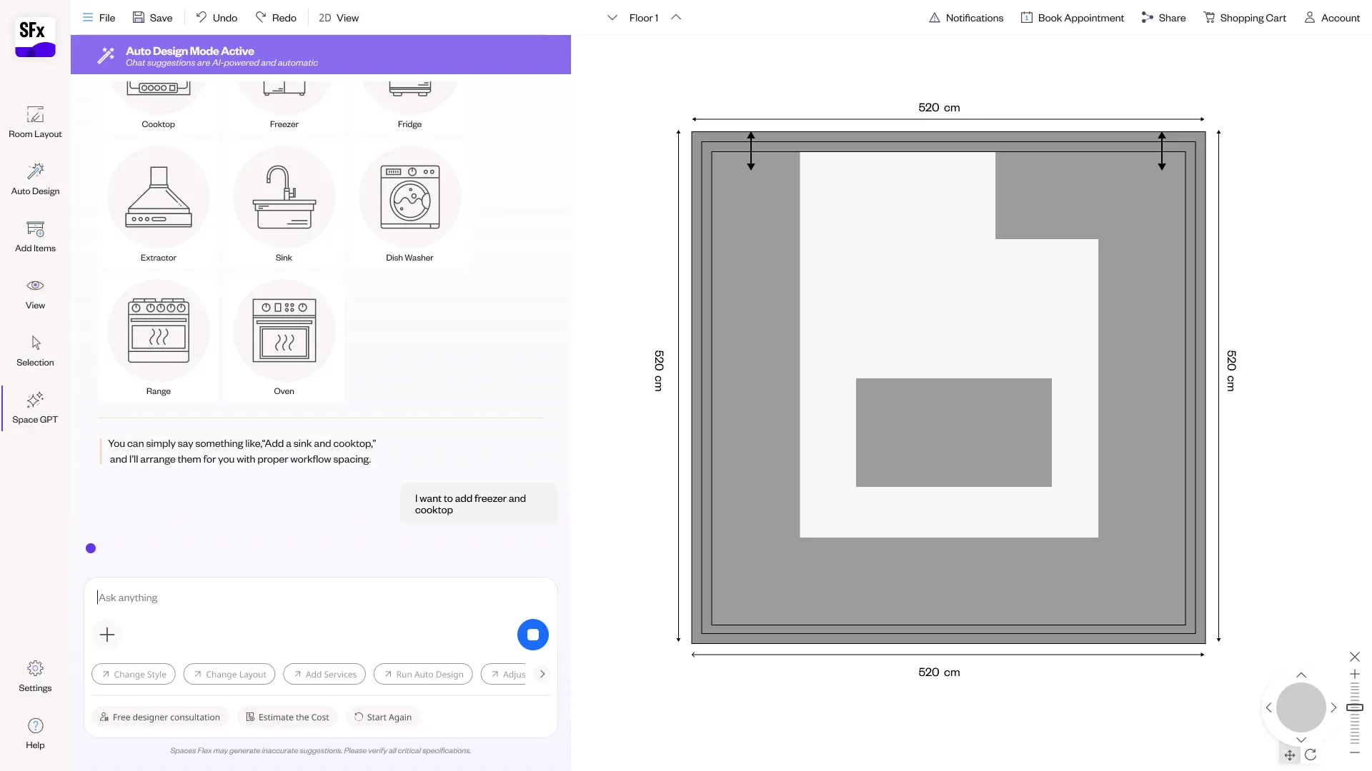 Spaces Flex NLP planner — screen 34.
