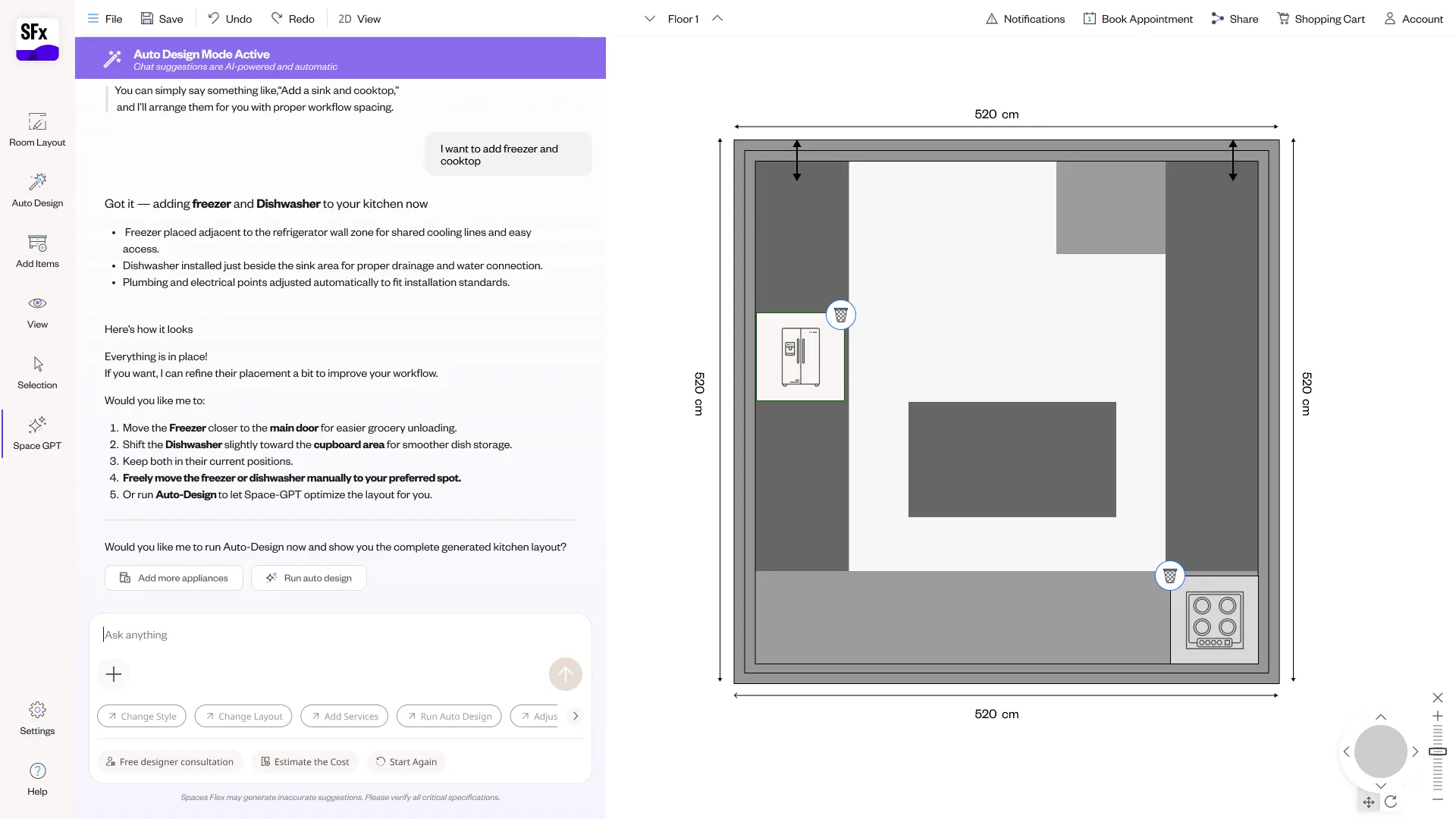 Spaces Flex NLP planner — screen 35.