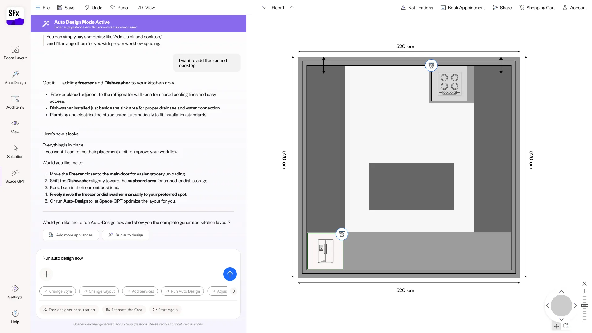Spaces Flex NLP planner — screen 36.