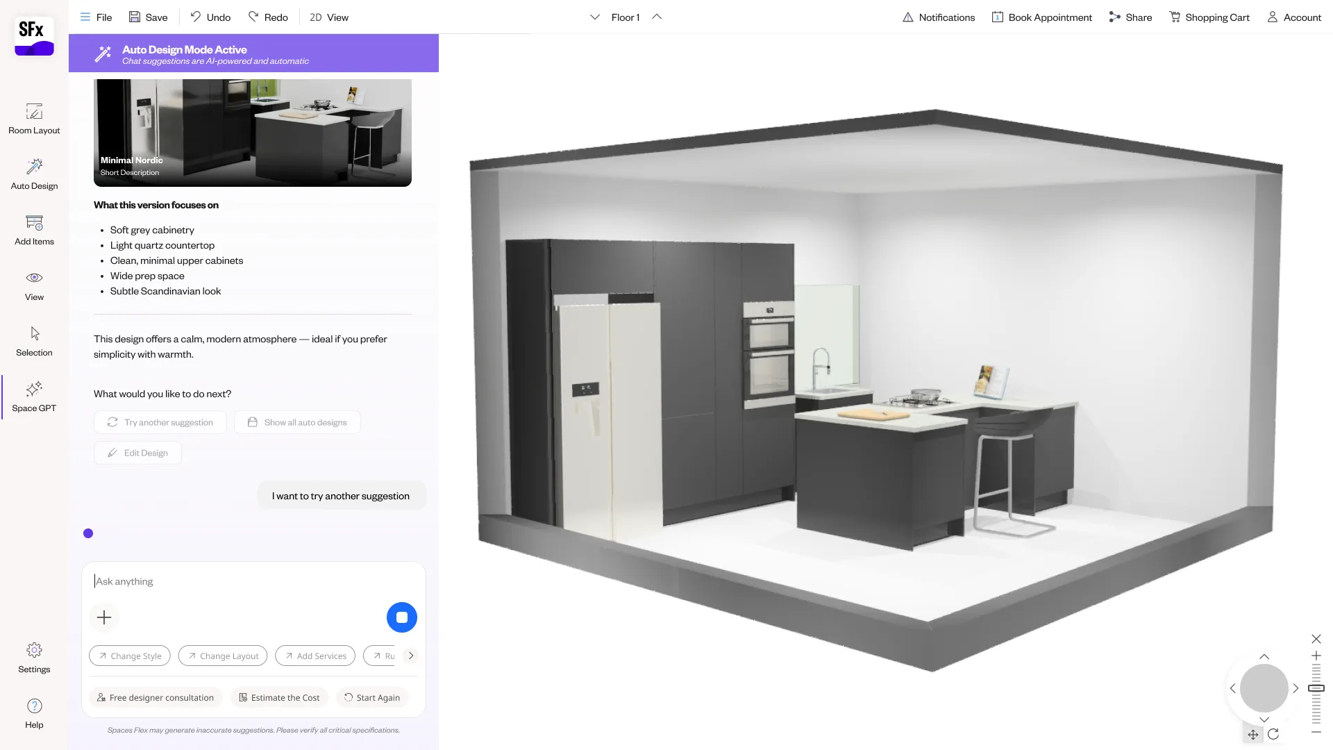 Spaces Flex NLP planner — screen 43.