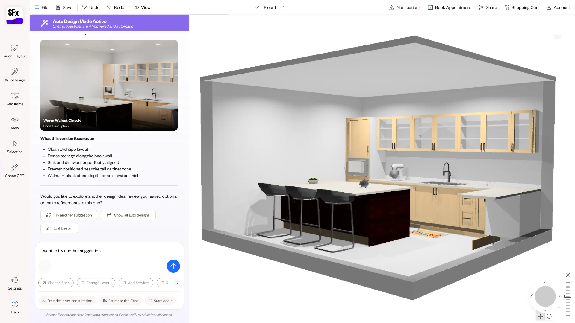 Spaces Flex NLP planner — screen 46.