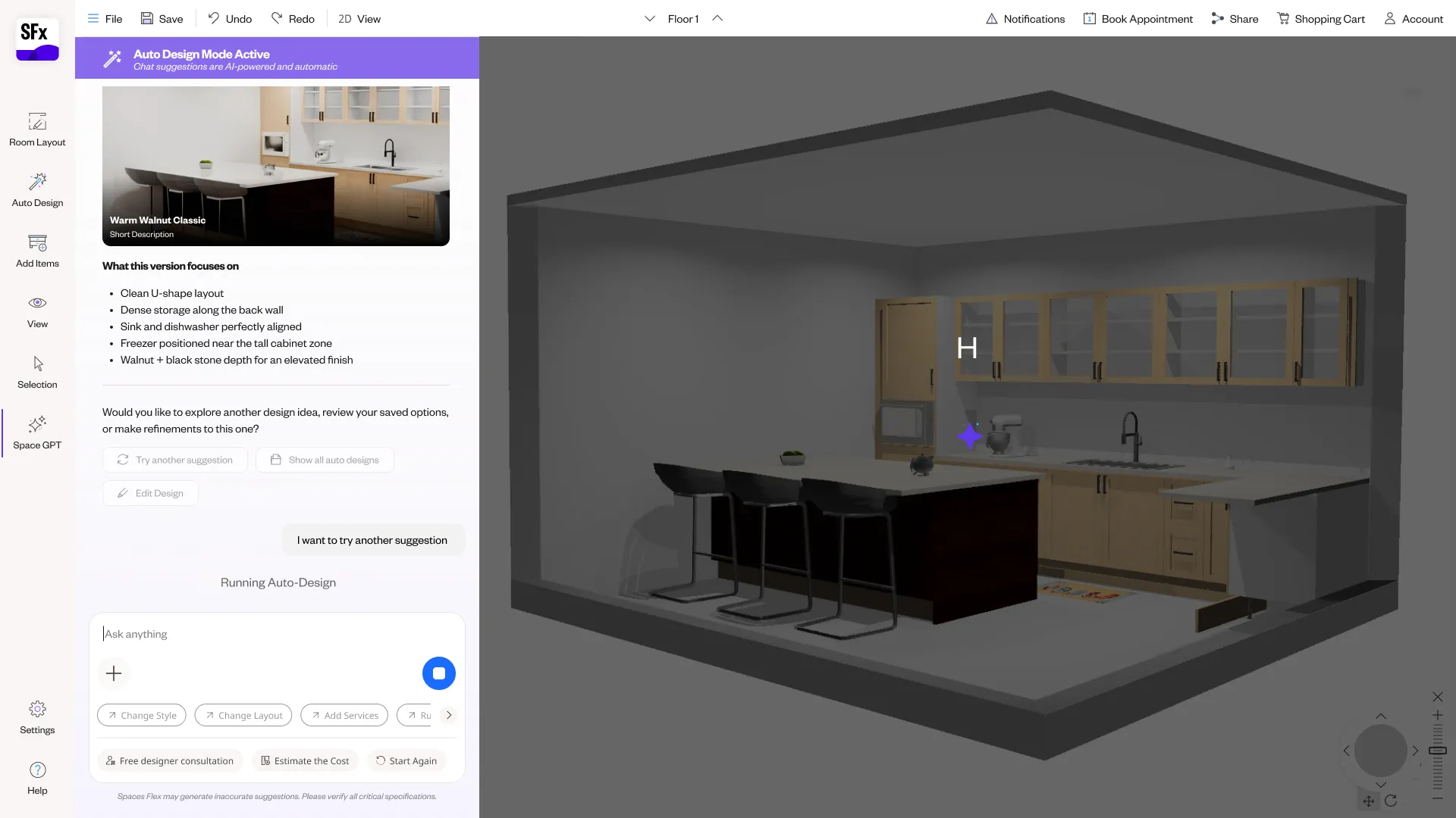 Spaces Flex NLP planner — screen 48.