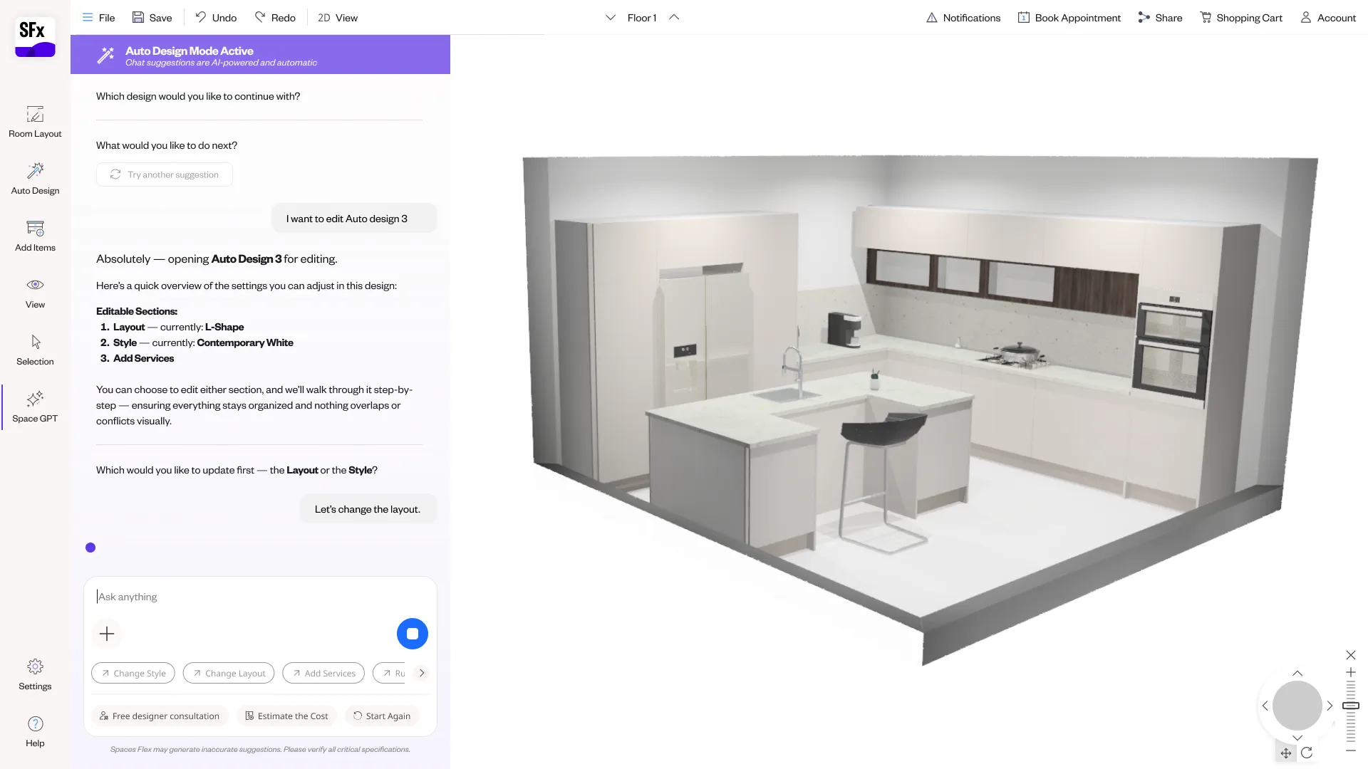 Spaces Flex NLP planner — screen 60.
