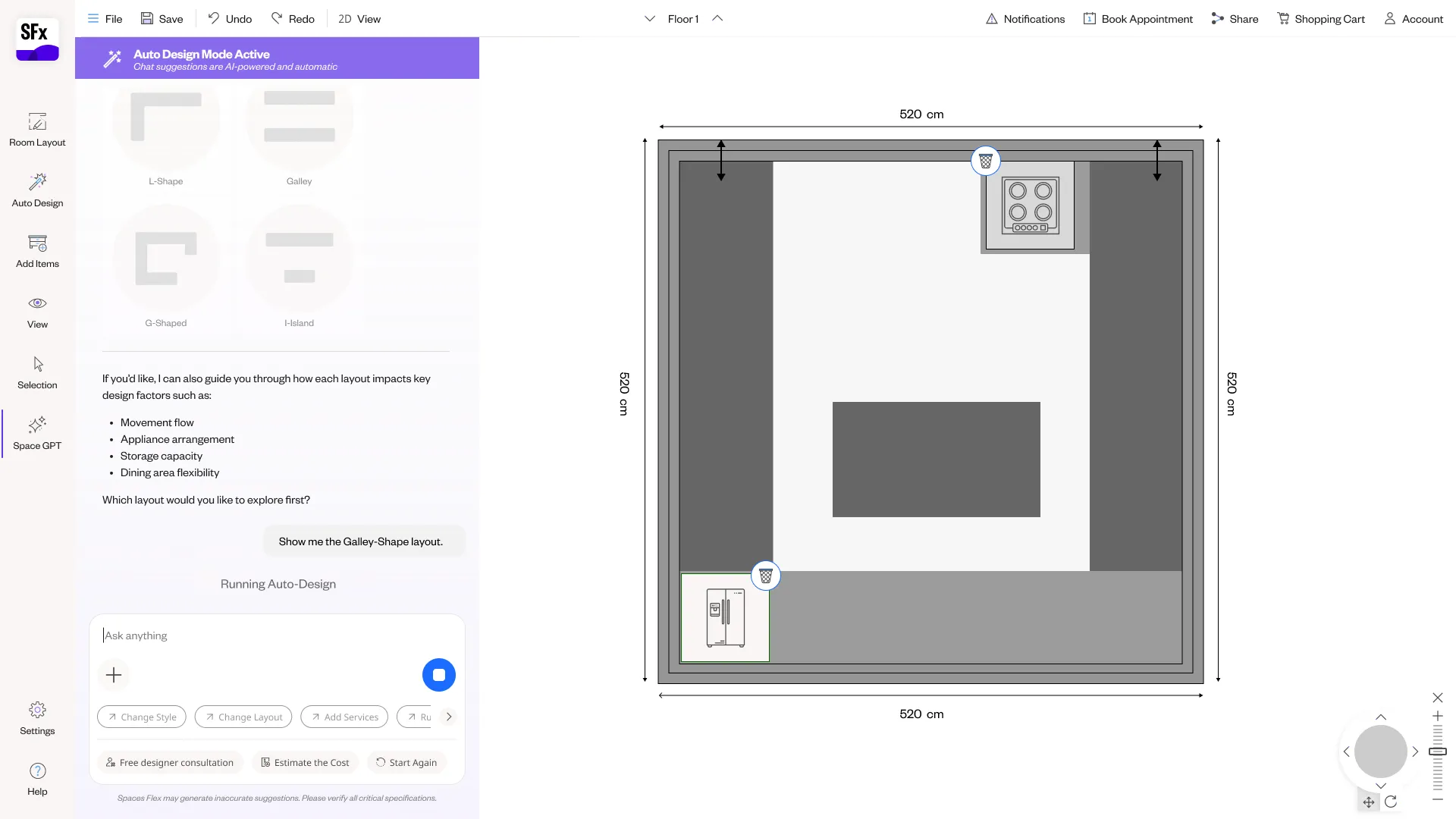Spaces Flex NLP planner — screen 63.