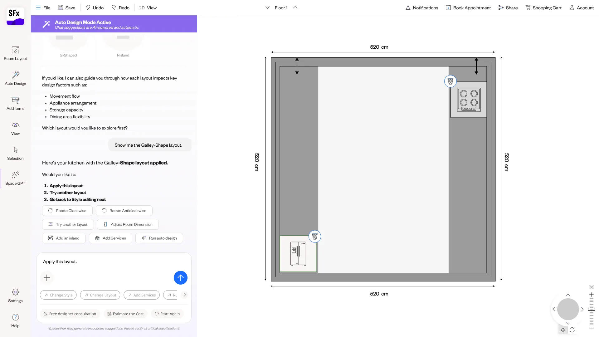 Spaces Flex NLP planner — screen 65.