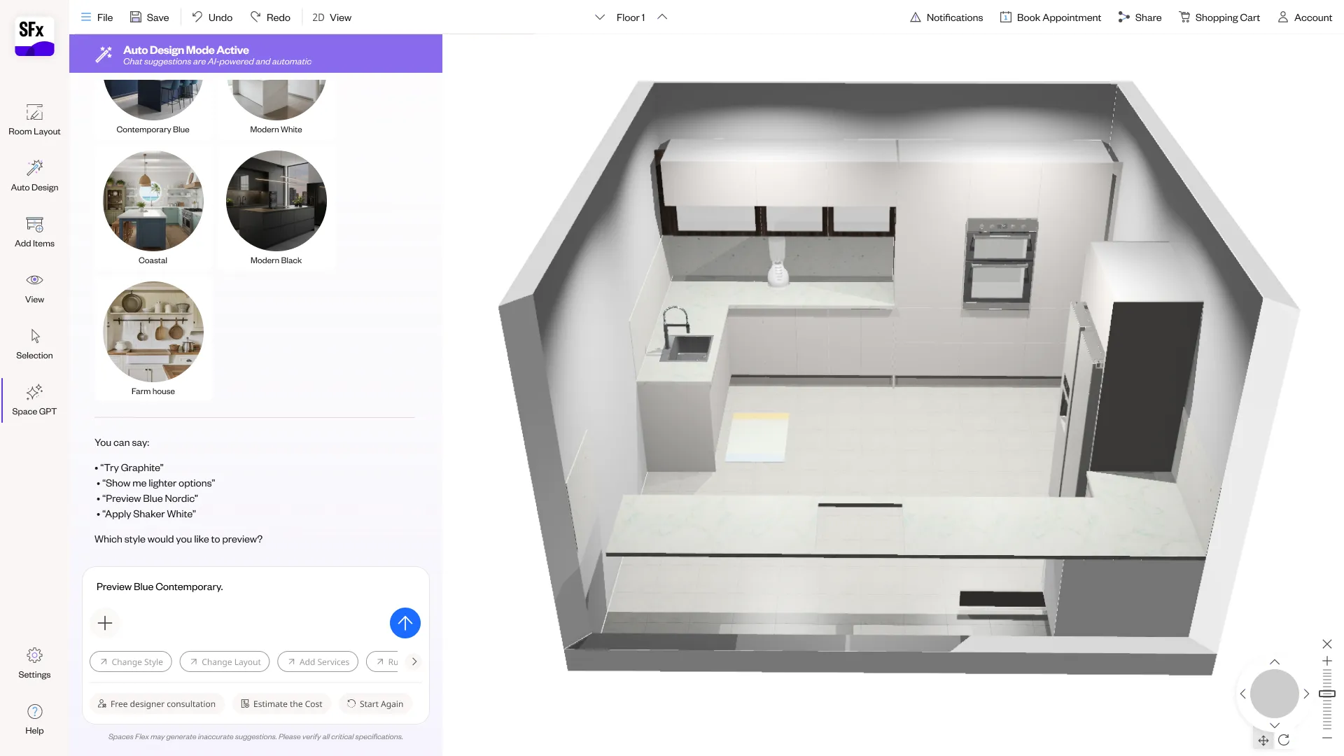 Spaces Flex NLP planner — screen 71.