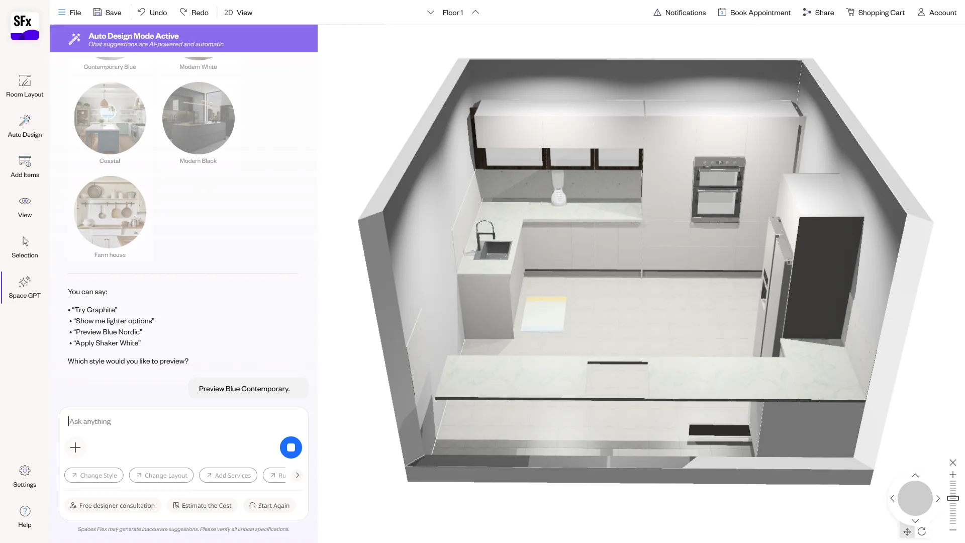 Spaces Flex NLP planner — screen 72.