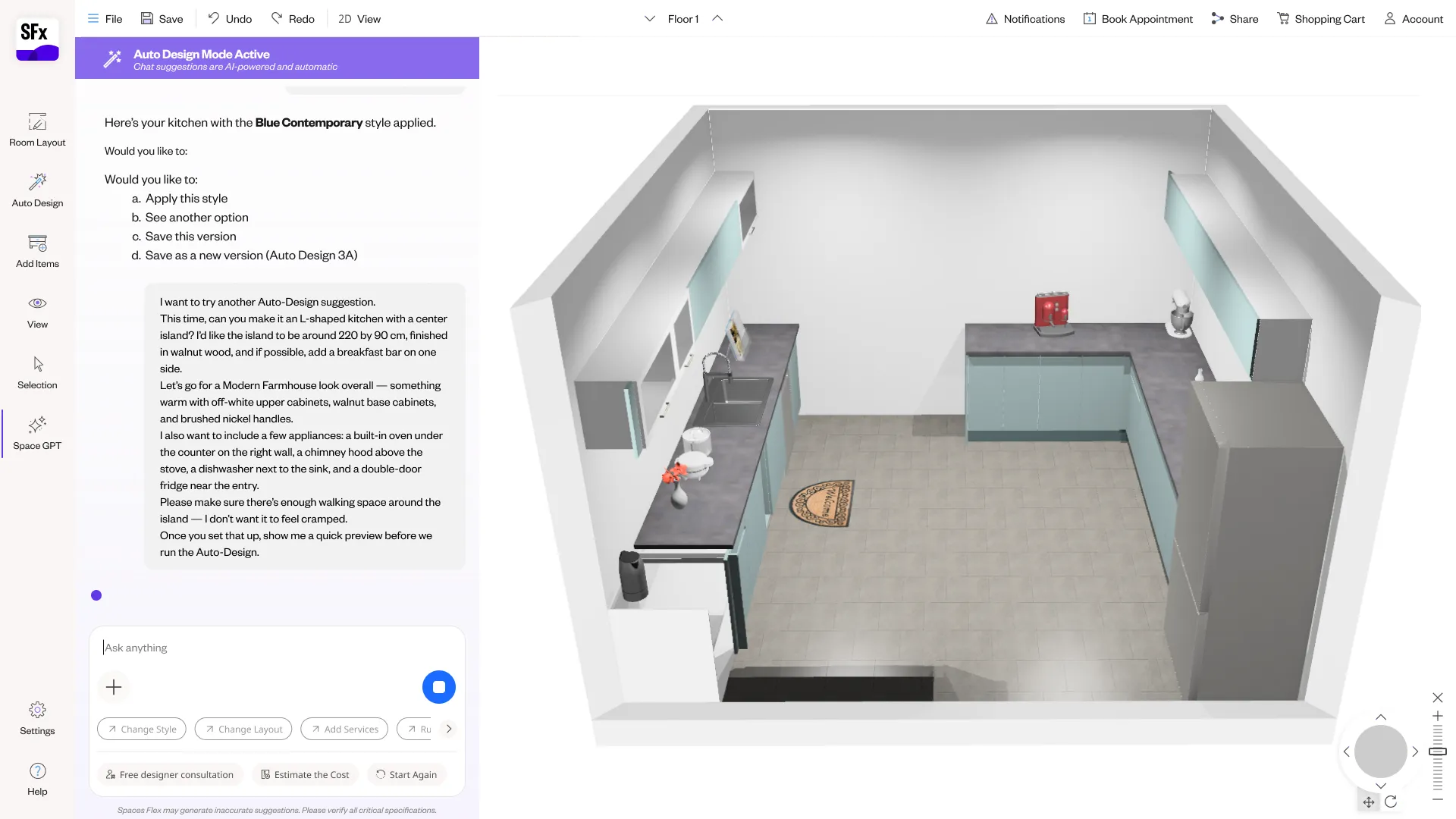 Spaces Flex NLP planner — screen 76.