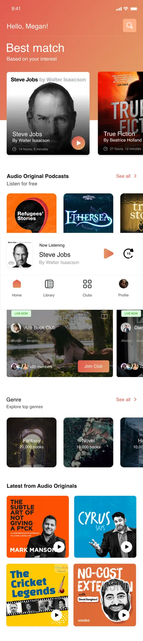 Audiobooks & Podcasts — screen 12.