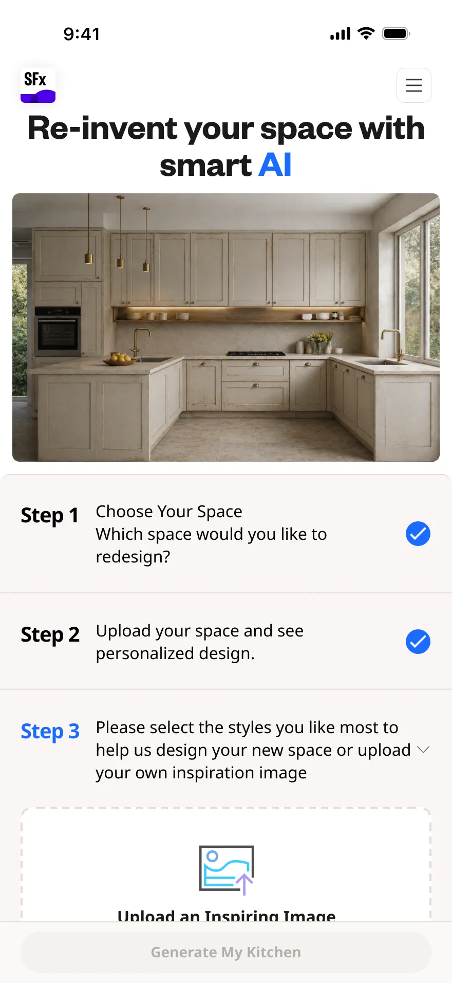Reinvent Your Space mobile — screen 3.
