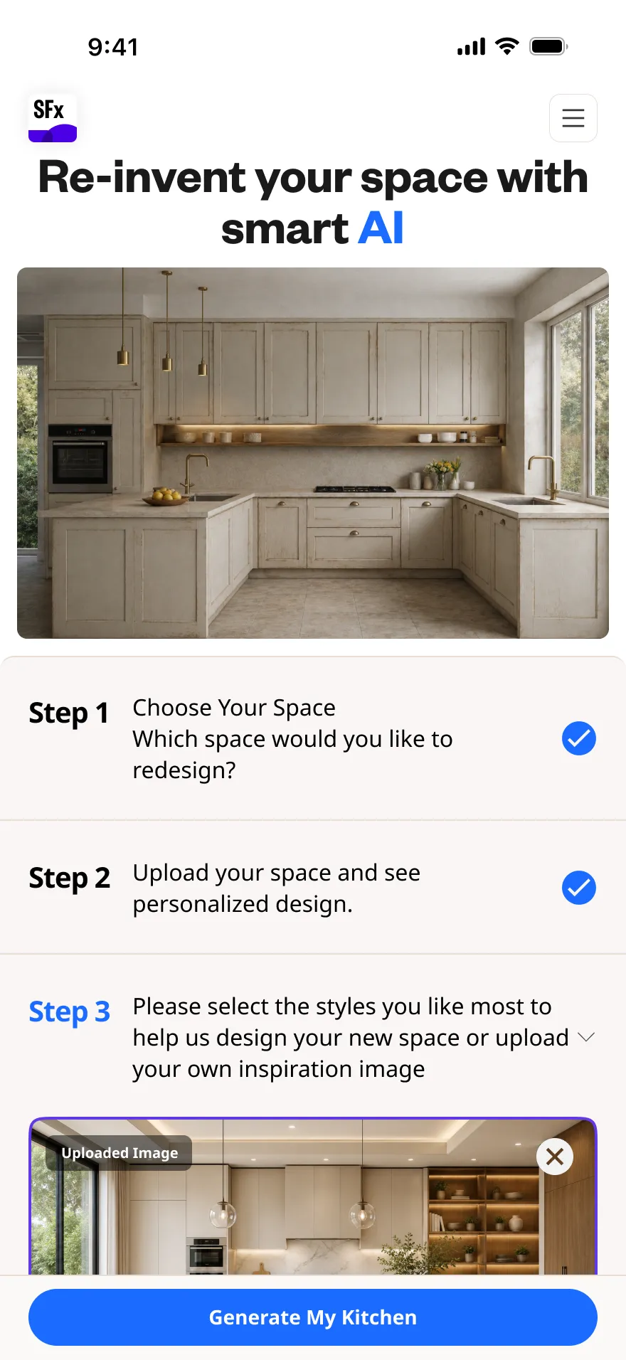 Reinvent Your Space mobile — screen 4.