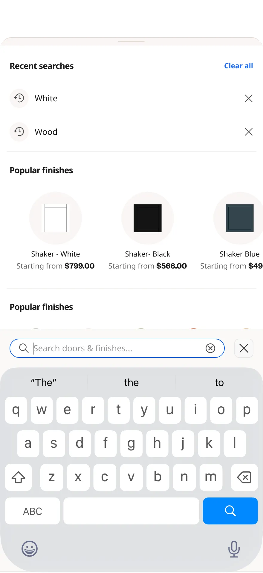 Intelligent search mobile — screen 2.