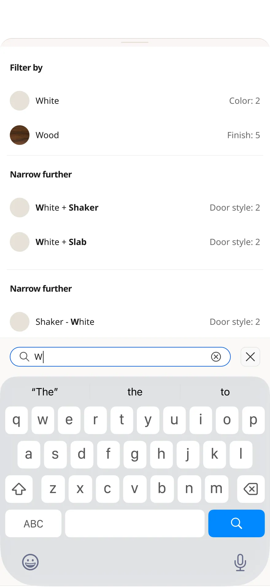 Intelligent search mobile — screen 3.