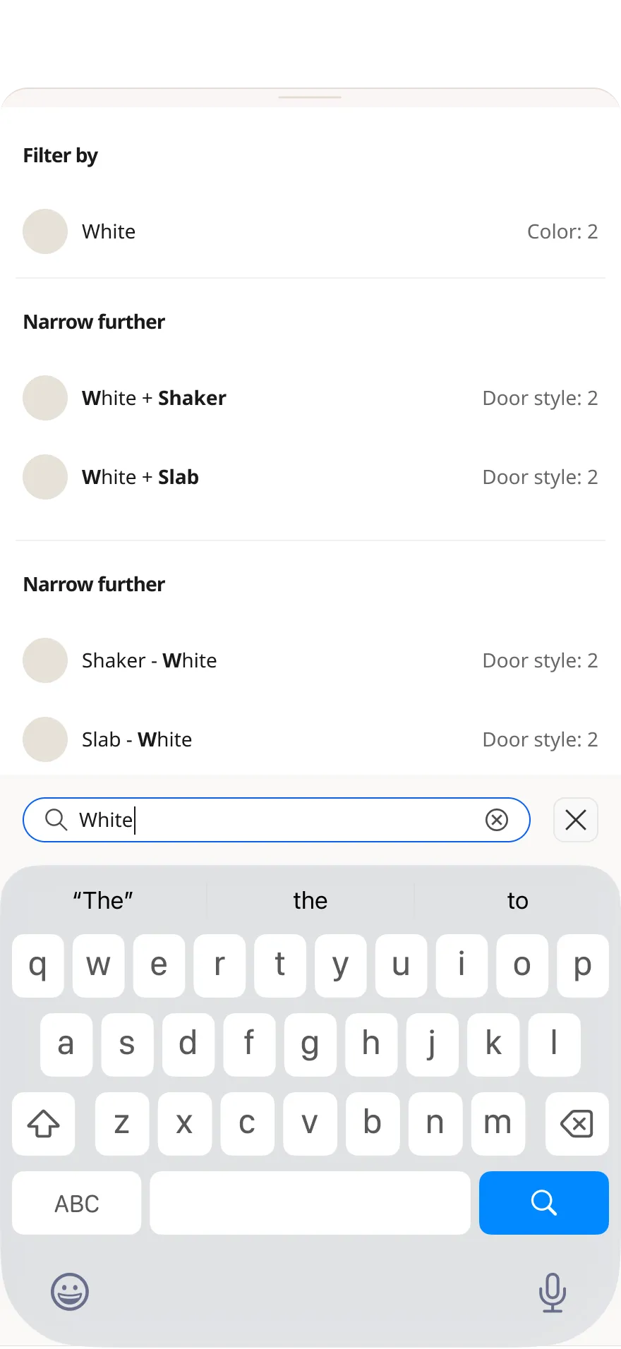 Intelligent search mobile — screen 4.