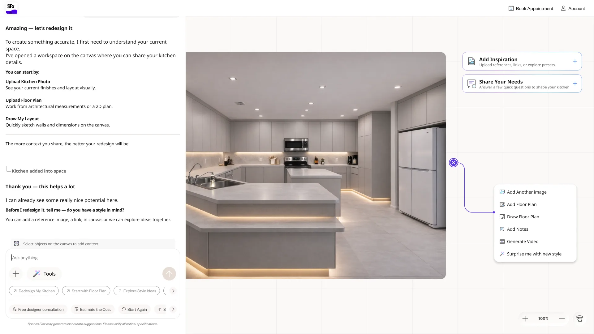 Add inspiration menu.