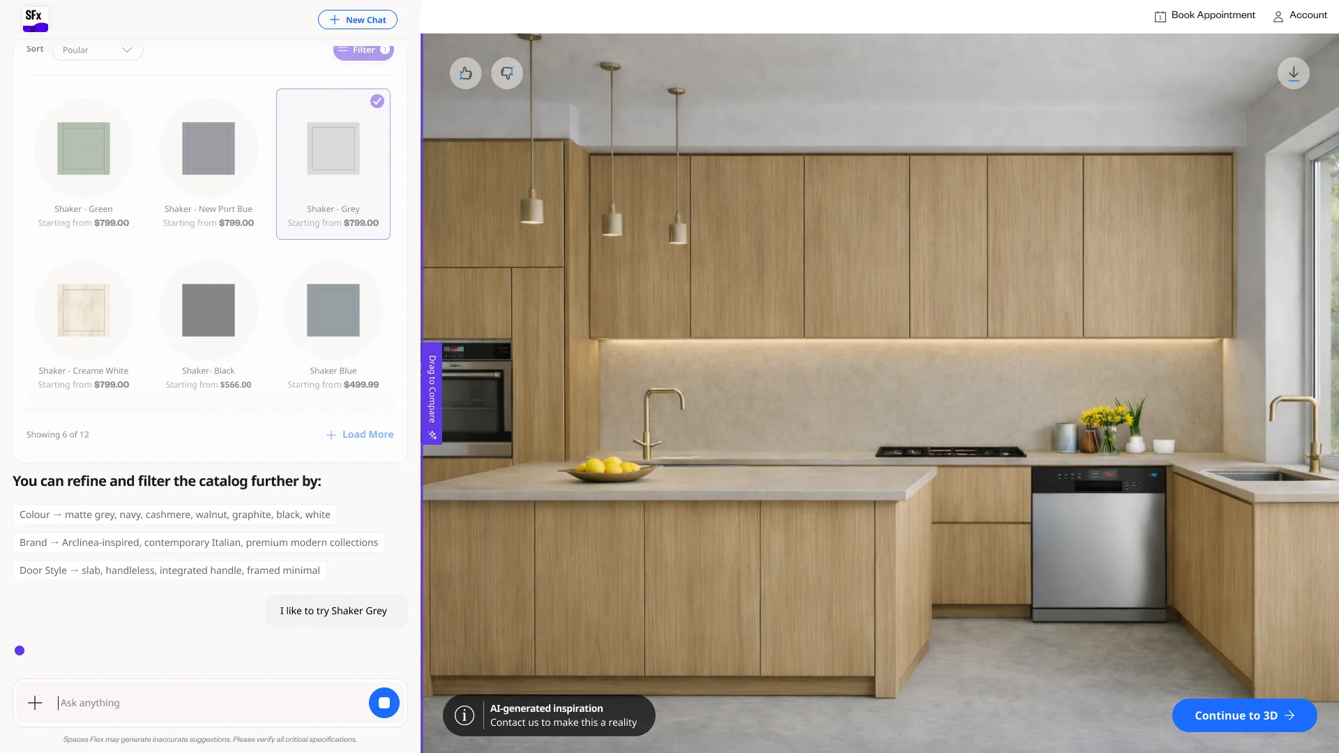 Warm wood kitchen render.