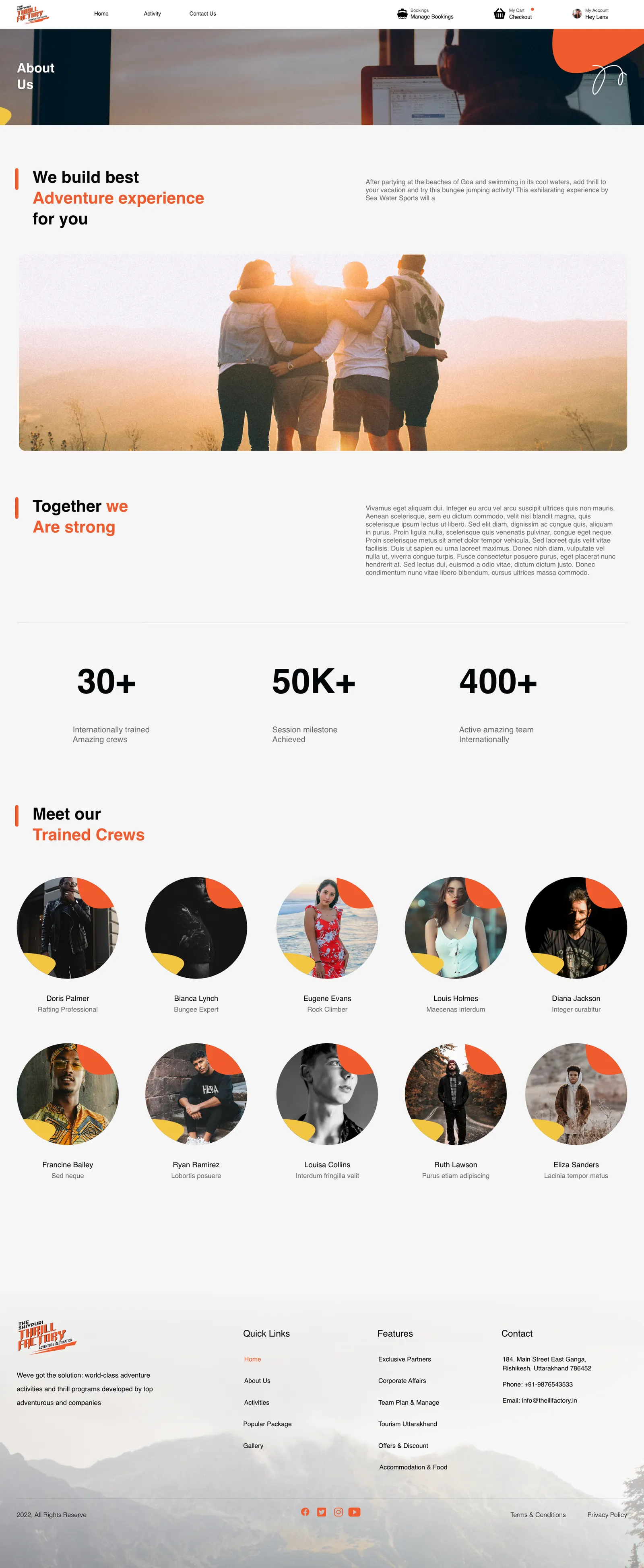 About us — the brand story.