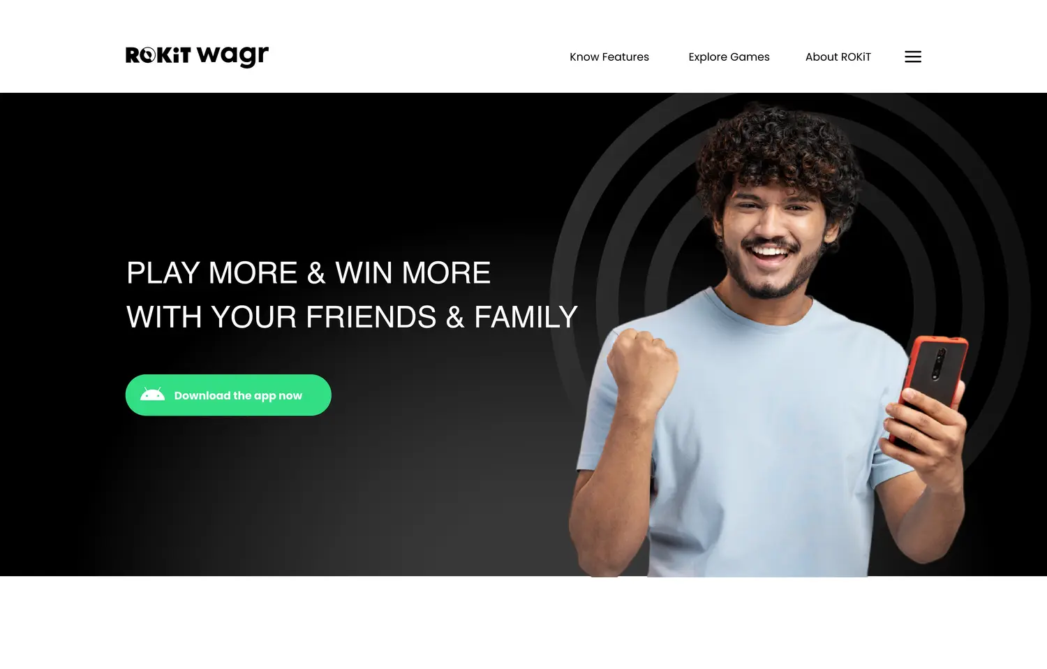 Wagr marketing site — screen 4.